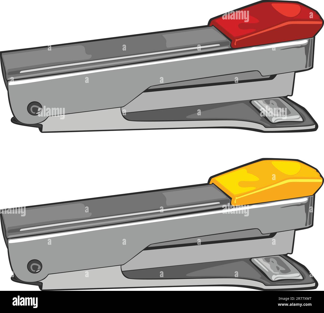 fully editable vector illustration of isolated stapler Stock Vector