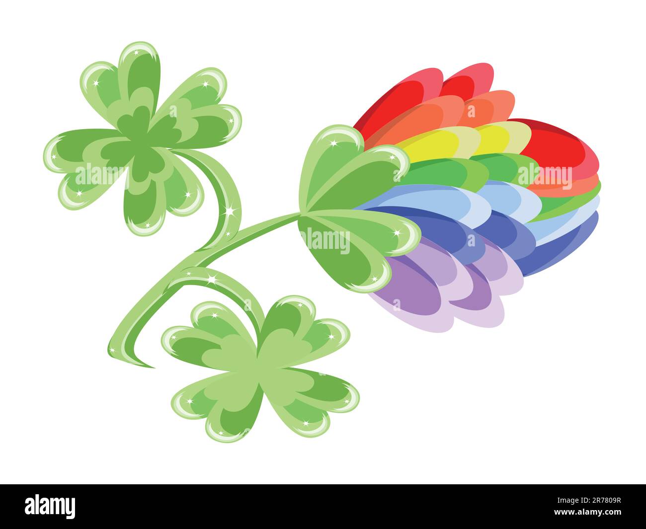 Rainbow flower Stock Vector