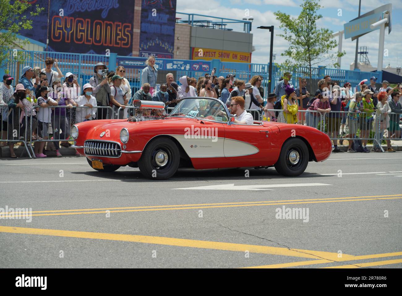 NEW YORK JUNE 18, 2022 Antique car show at the 40th Annual Mermaid