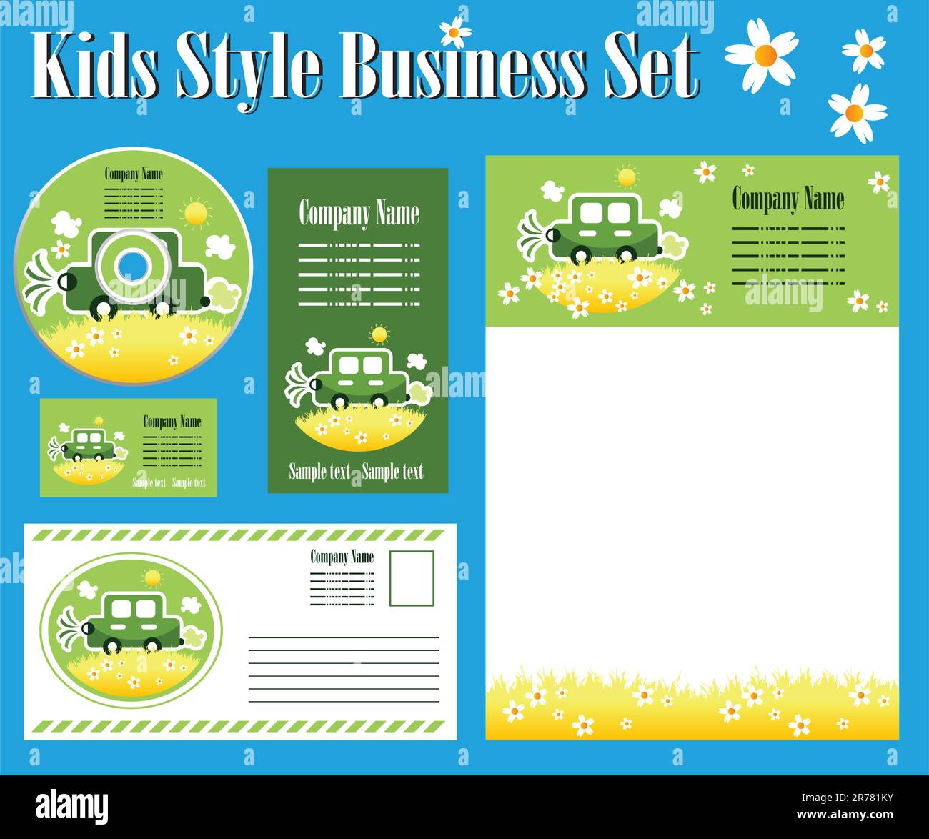 Kids Style Corporate Identity Template Stock Vector Image & Art - Alamy