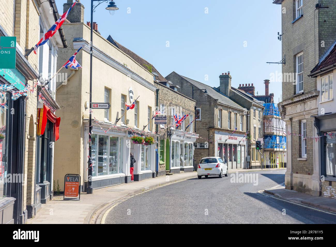 High Street, Saxmundham, Suffolk, England, United Kingdom Stock Photo