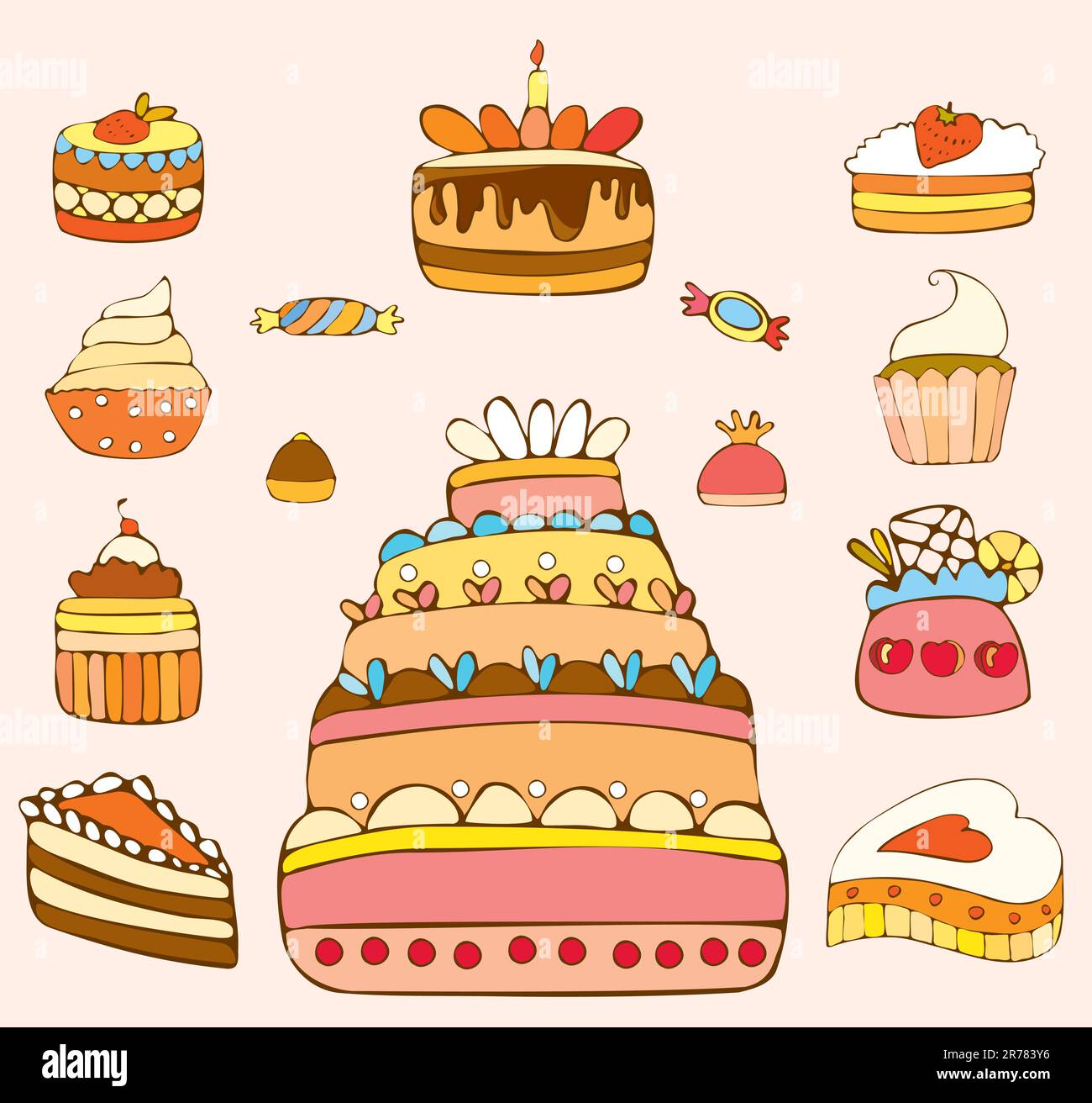 Set of vector sweets Stock Vector Image & Art - Alamy
