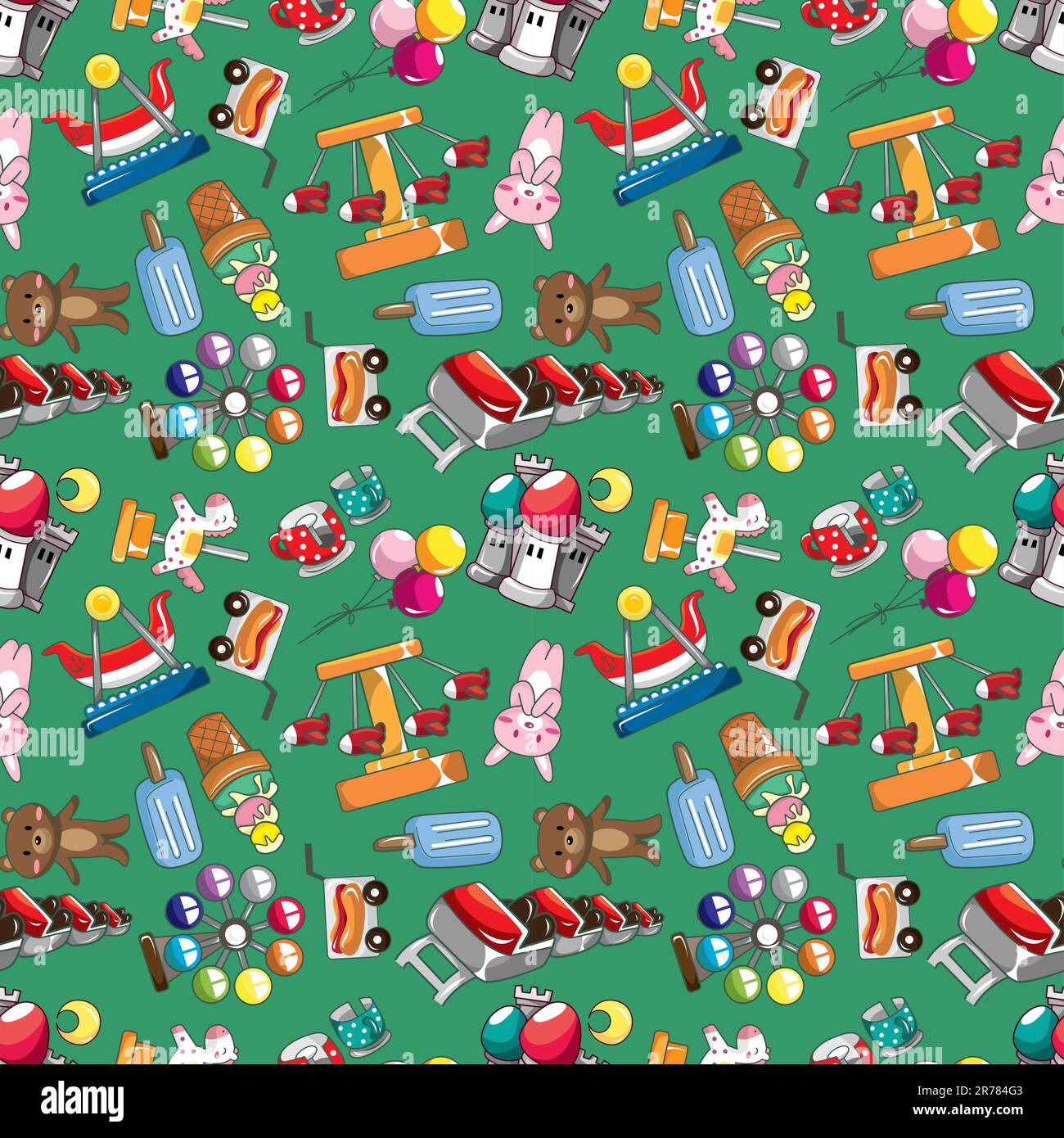 seamless playground pattern Stock Vector