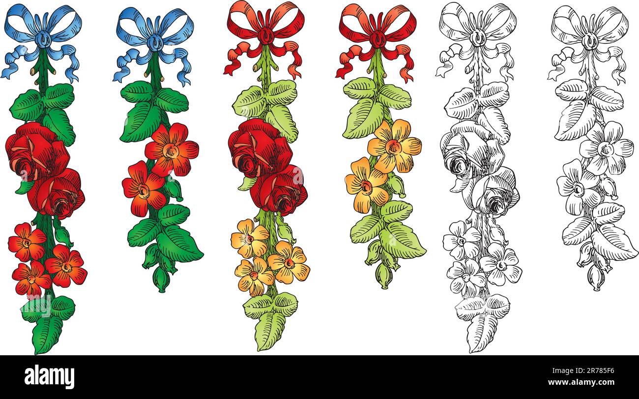 Flower Design Elements vector Stock Vector Image & Art - Alamy