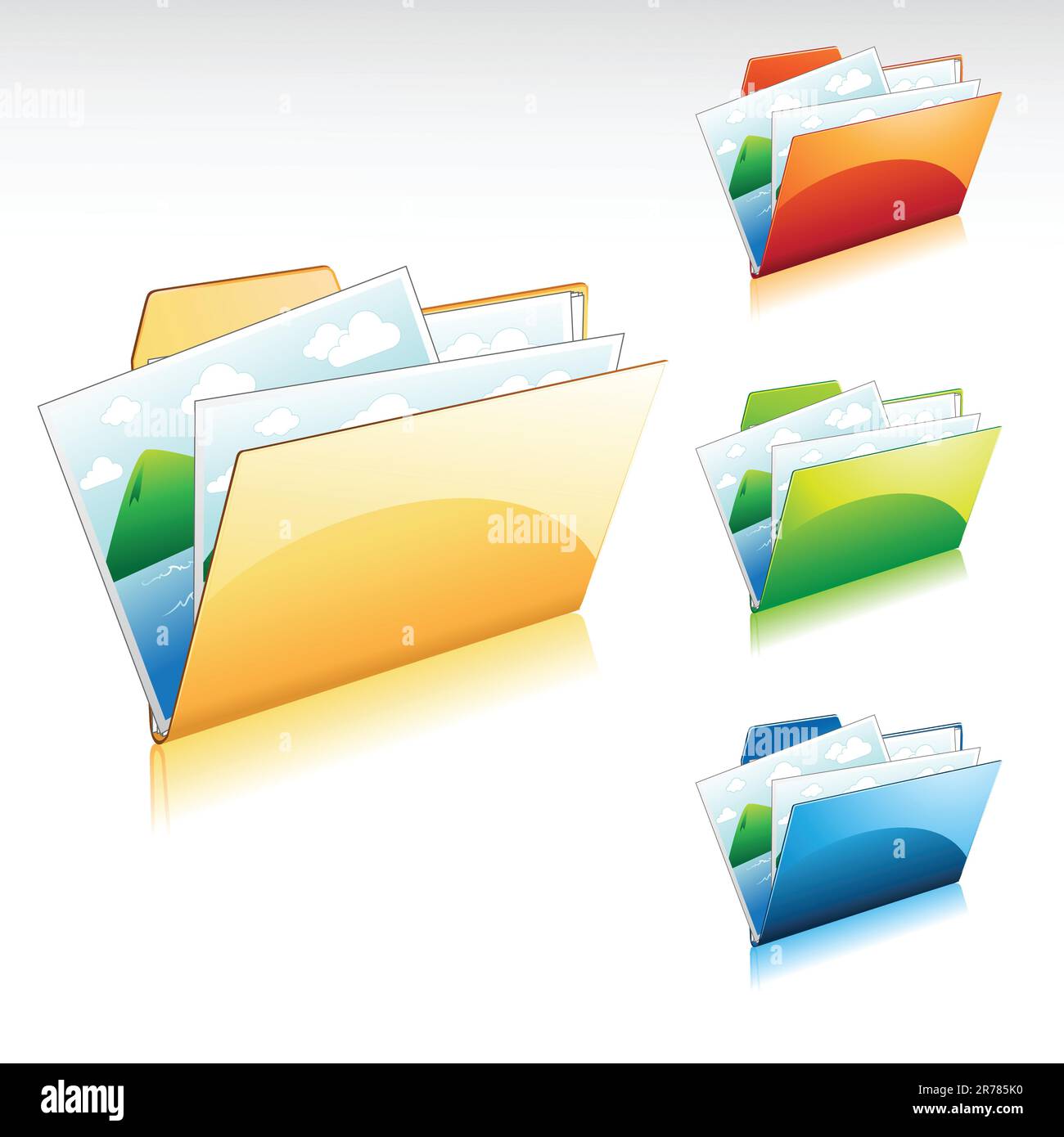Desktop folder Stock Vector Images - Alamy