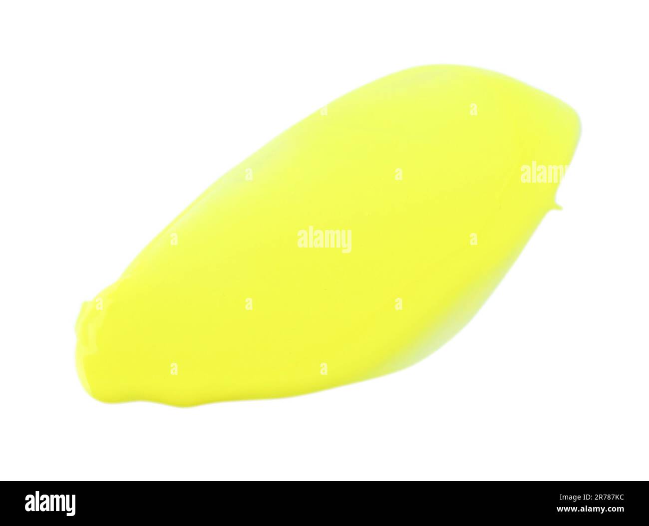 Yellow paint sample on white background, top view Stock Photo - Alamy