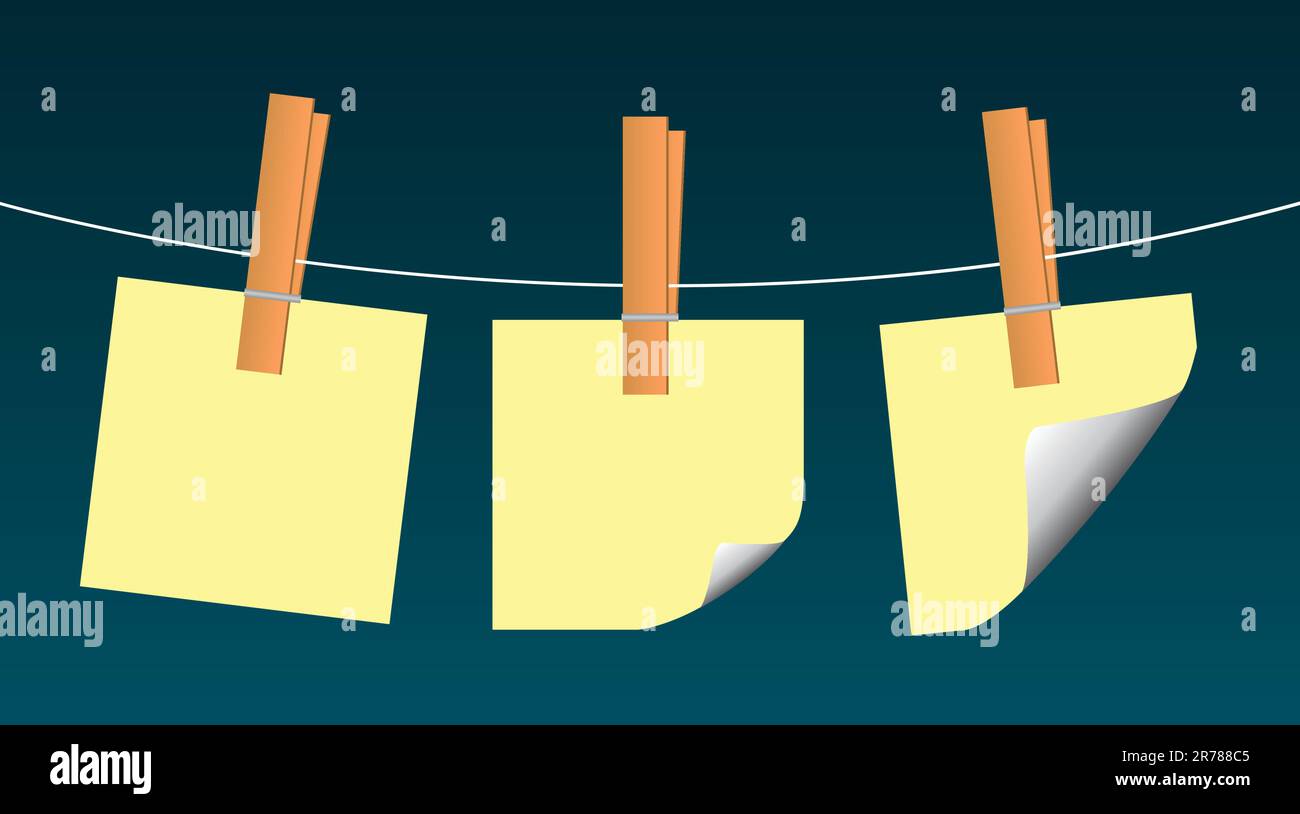 vector blank post its Stock Vector Image & Art Alamy