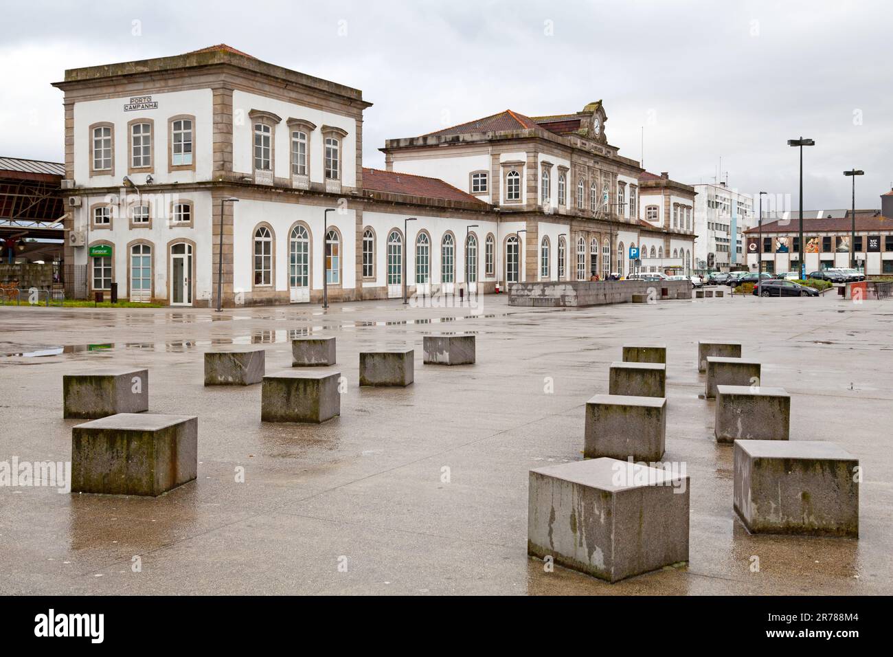 Porto, Portugal - June 04 2018: The Campanhã Railway Station (Portuguese: Estação Ferroviária de Campanhã) is a 19th-century railway station opened in Stock Photo