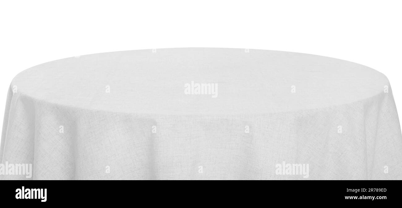 Table round white cloth Black and White Stock Photos & Images - Alamy