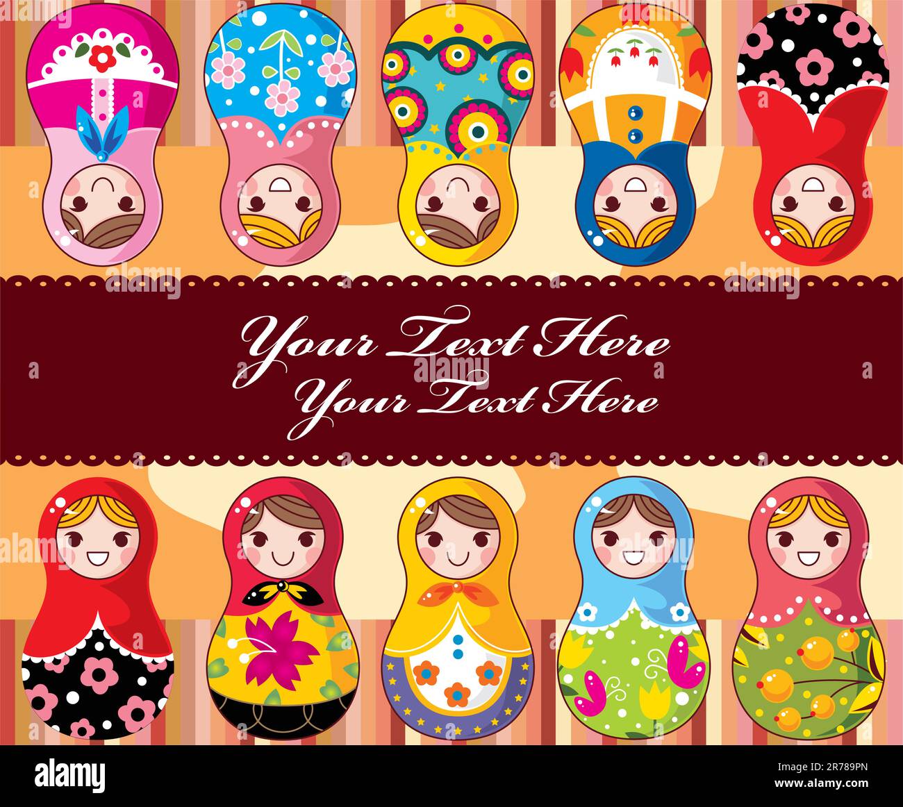 Russian Doll card Stock Vector Image & Art Alamy