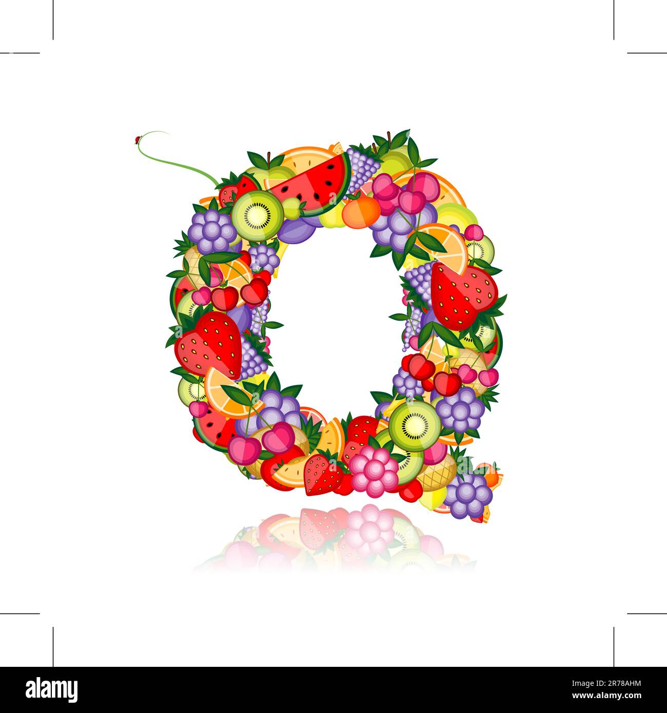 Fruit letter for your design. See others in my gallery Stock Vector ...