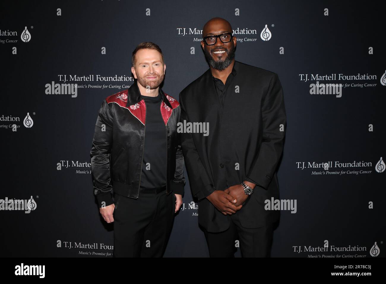 New York, United States. 13th June, 2023. Shane McAnally and Archie Davis during the T.J. Martell Foundation 45th Annual New York Honors Gala held at Cipriani 42nd Street in New York, NY on June 13, 2023 (photo by Udo Salters/Sipa USA) Credit: Sipa USA/Alamy Live News Stock Photo