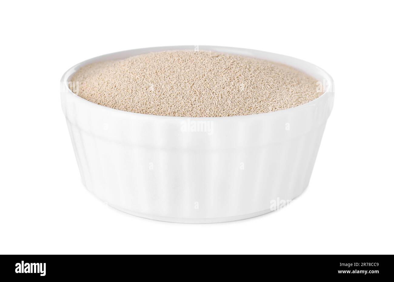 Bowl of active dry yeast isolated on white Stock Photo Alamy