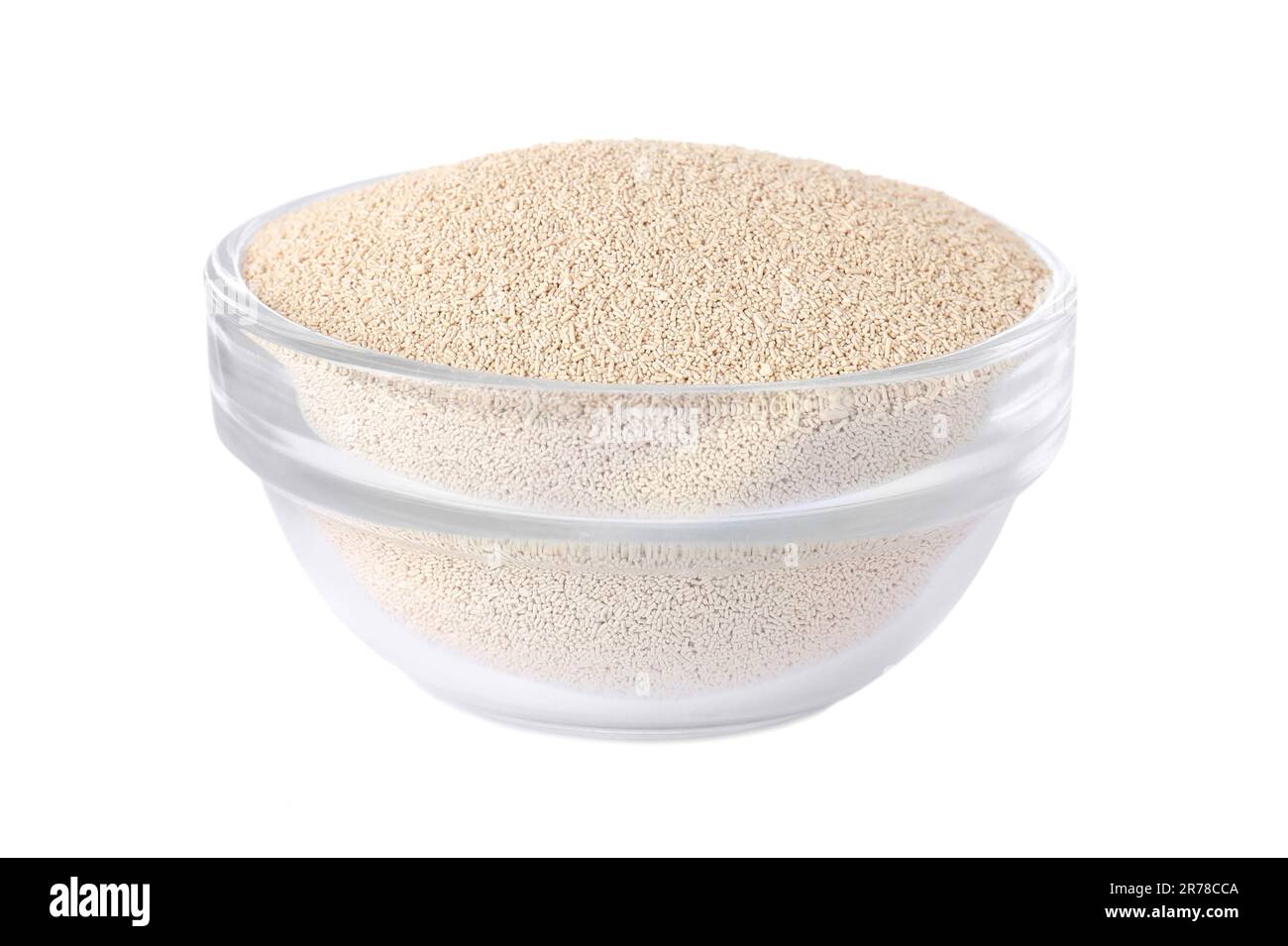 Glass bowl of active dry yeast isolated on white Stock Photo Alamy