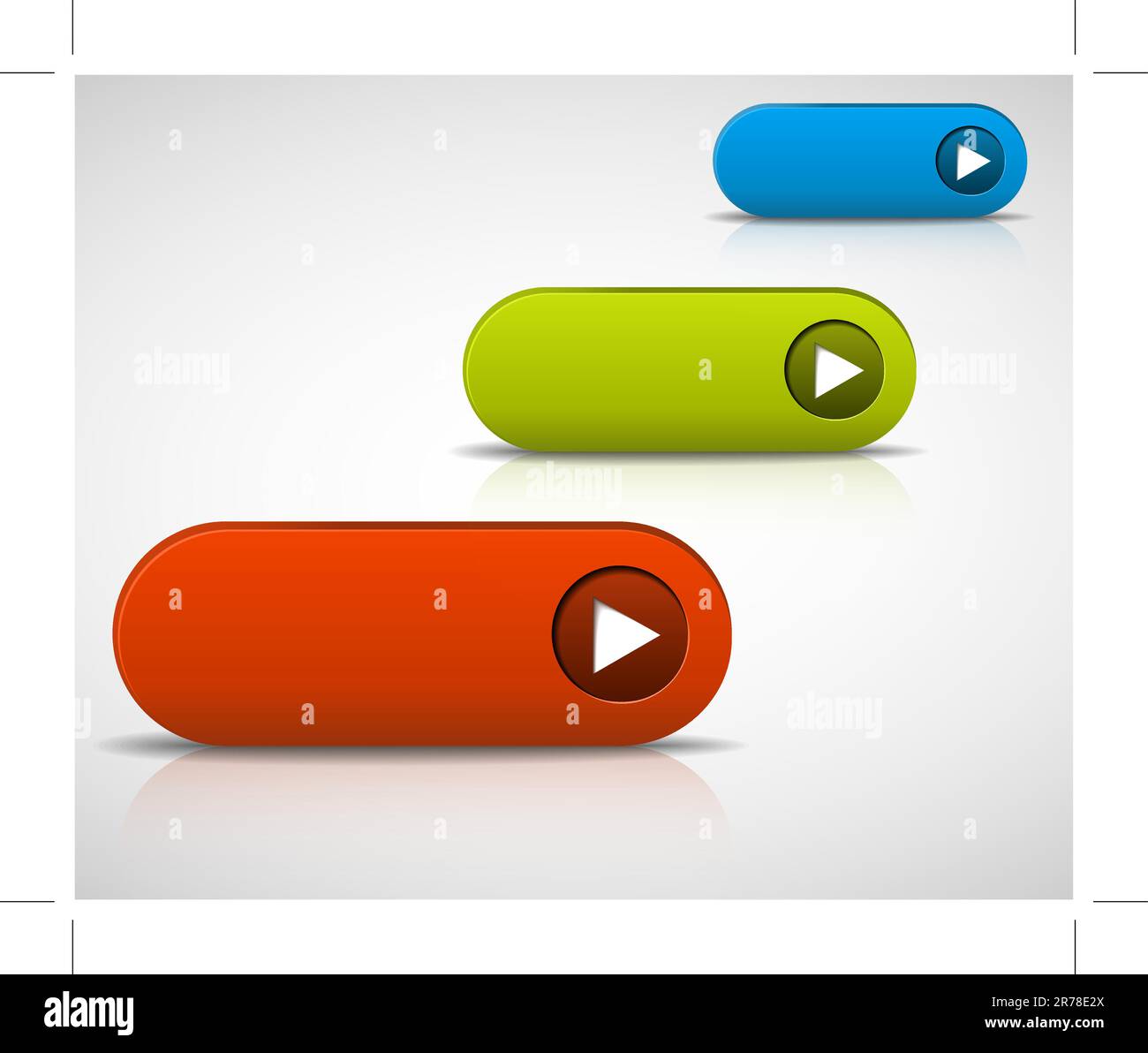 set-of-empty-buttons-red-green-and-blue-stock-vector-image-art-alamy
