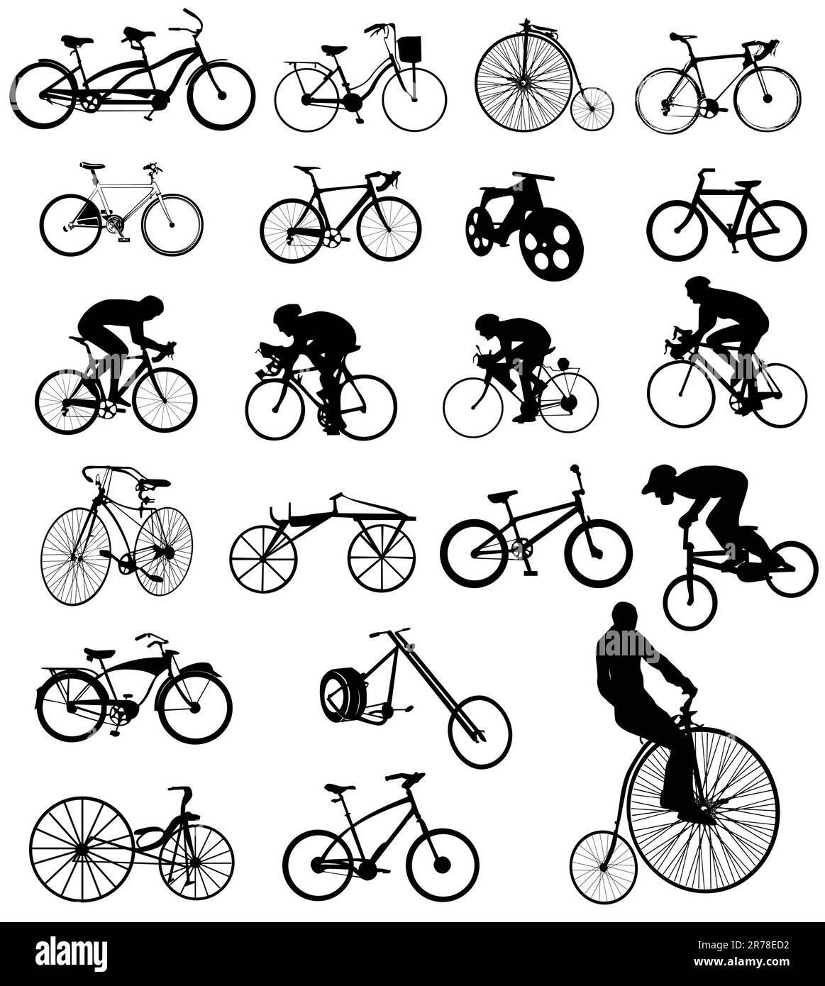 Vector illustration of bicycles stock vector image art alamy
