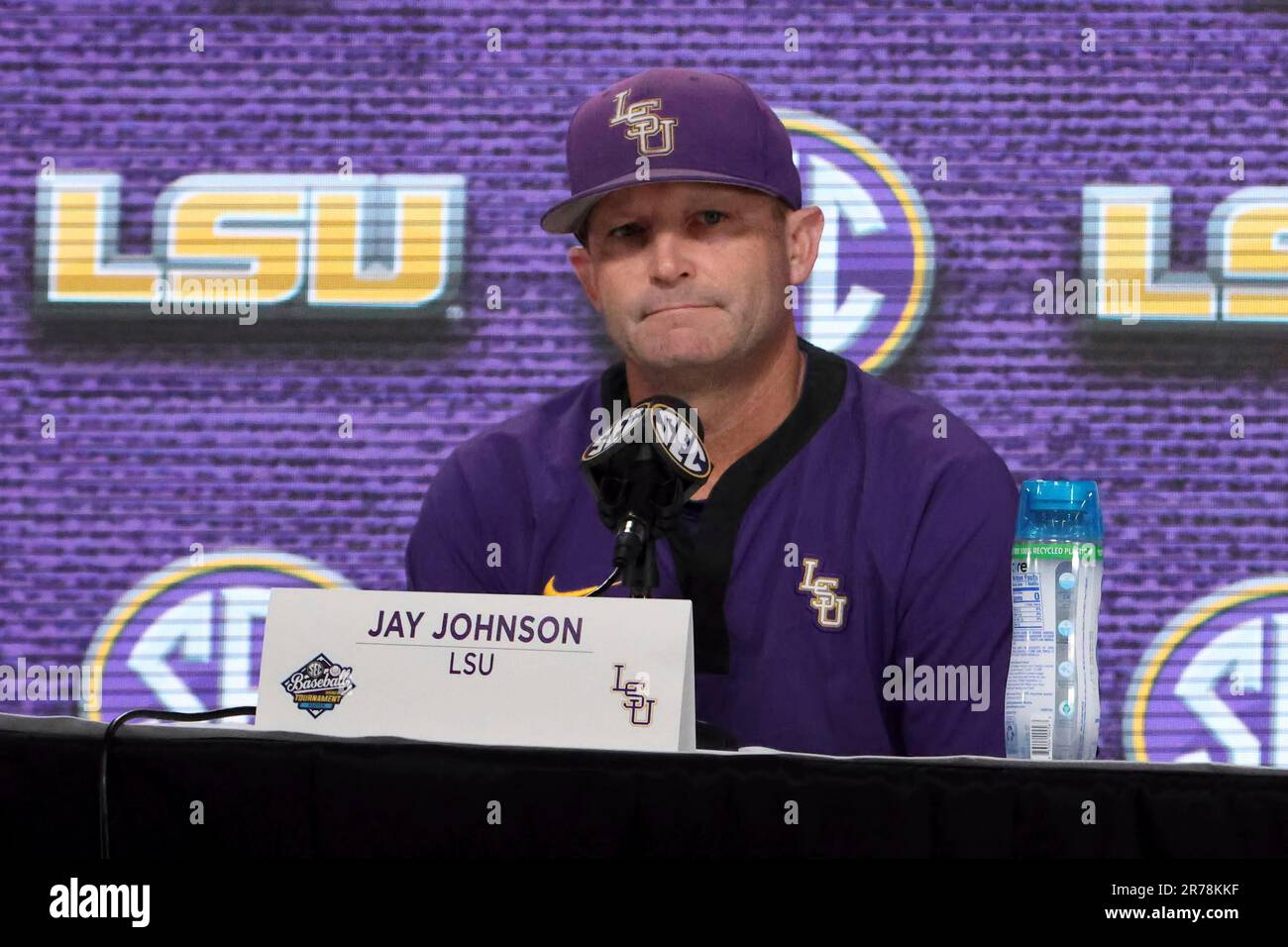 HOOVER, AL MAY 25 LSU Tigers head coach Jay Johnson during press