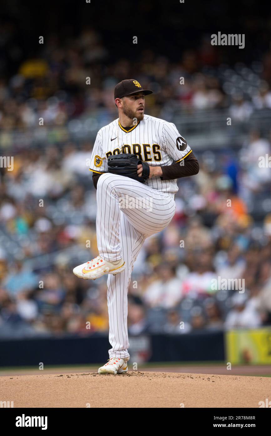 San Diego Padres starting pitcher Joe Musgrove winds up against a