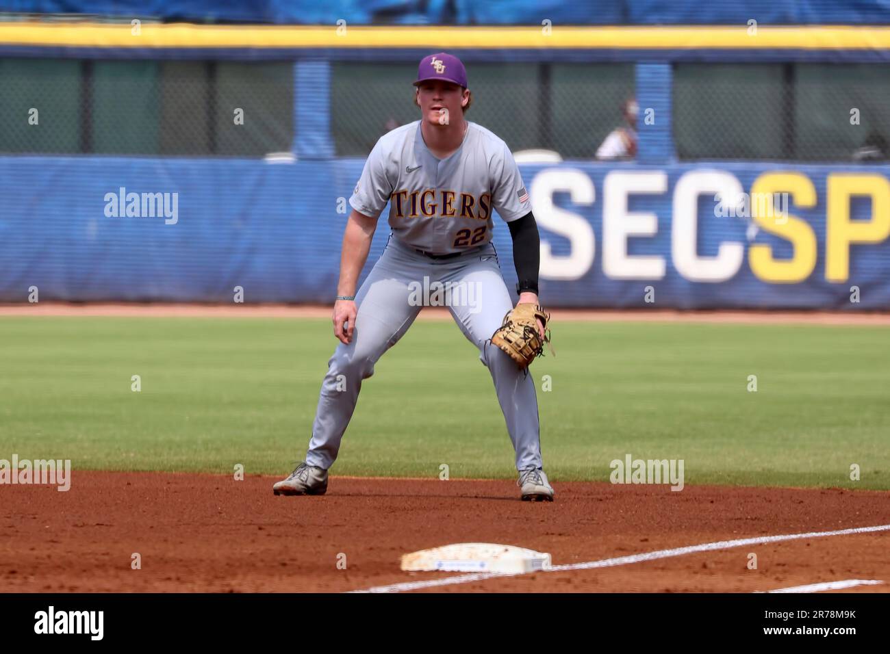 HOOVER, AL MAY 26 LSU Tigers catcher Jared Jones (22) during the
