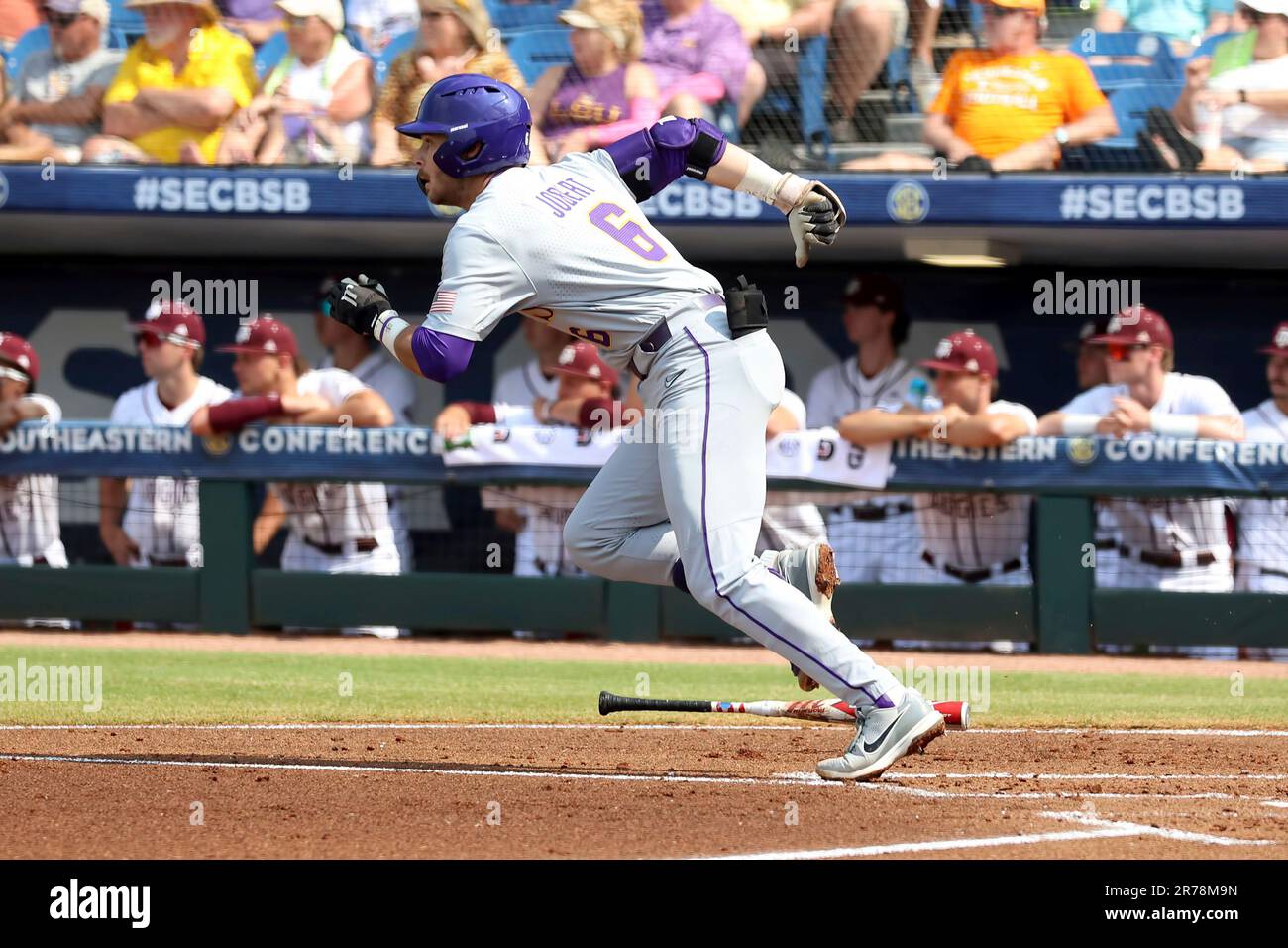 HOOVER, AL MAY 26 LSU Tigers outfielder Brayden Jobert (6) during