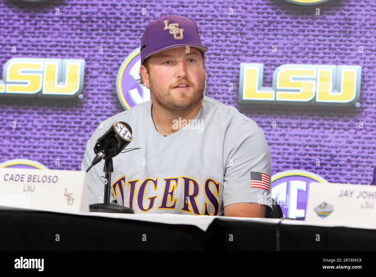 HOOVER, AL MAY 26 LSU Tigers first baseman Cade Beloso (24) during