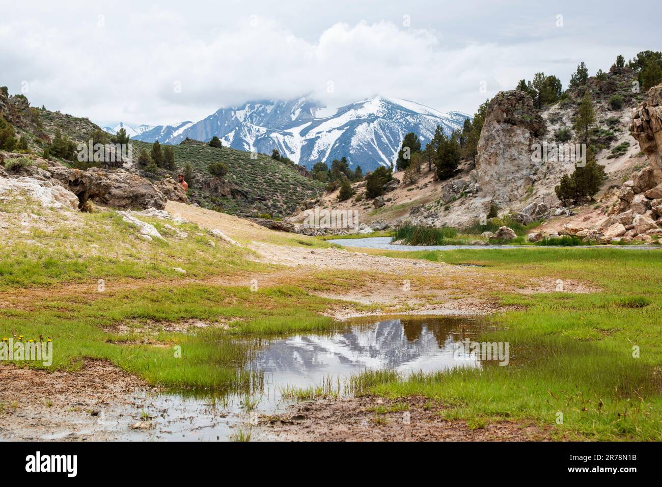 Hot Creek Geological Site is home to scalding hot springs near the town 