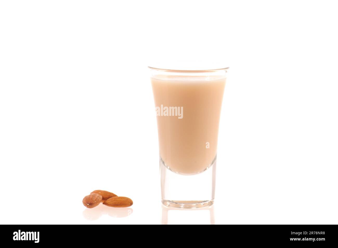 close up shot of glass with baileys isolated on white Stock Photo