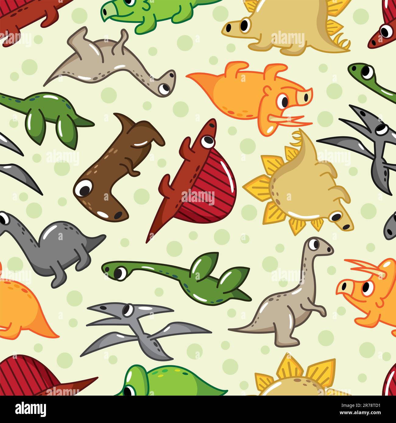 seamless dinosaur pattern Stock Vector Image & Art - Alamy
