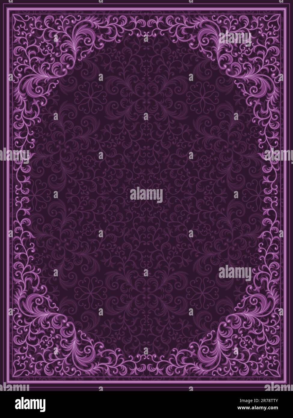Vintage floral frame. Vector illustration Stock Vector Image & Art - Alamy