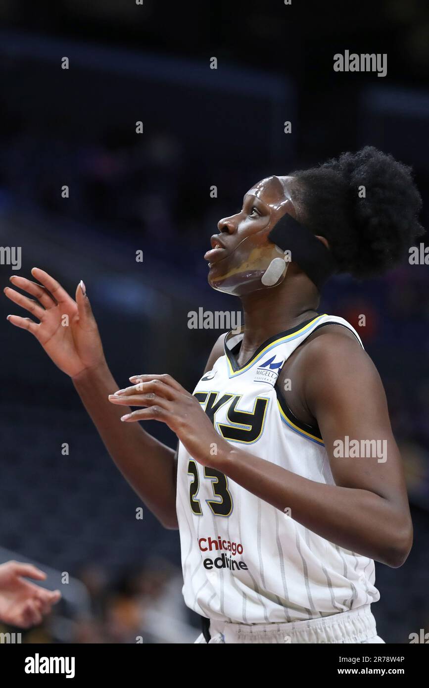 LOS ANGELES, CA - JUNE 9: Chicago Sky center Sika Kone (23) during the  Chicago Sky versus the Los Angeles Sparks on June 9, 2023, at Crypto.com  Arena in Los Angeles, CA. (