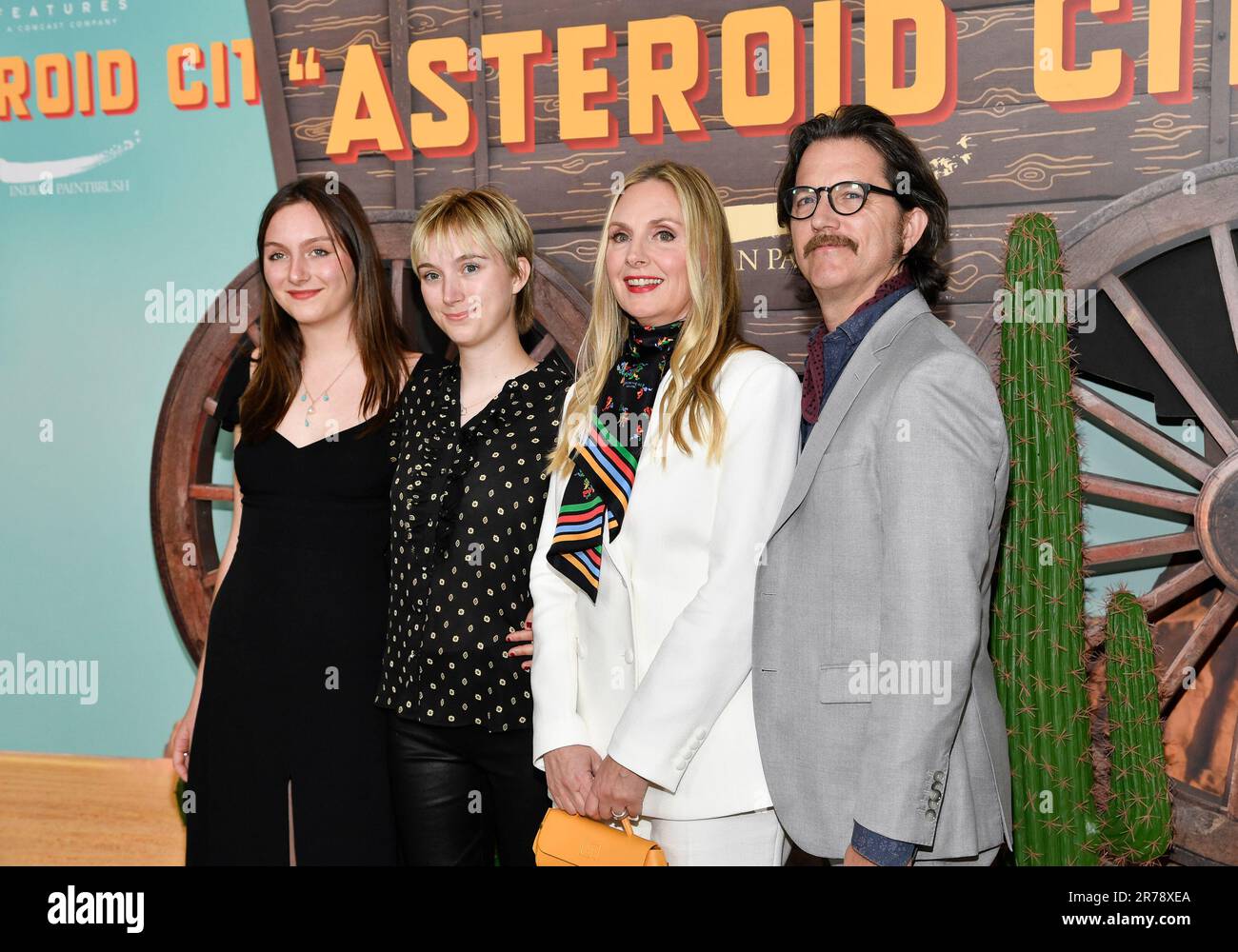 Hope Davis, poses with her husband Jon Patrick Walker and their