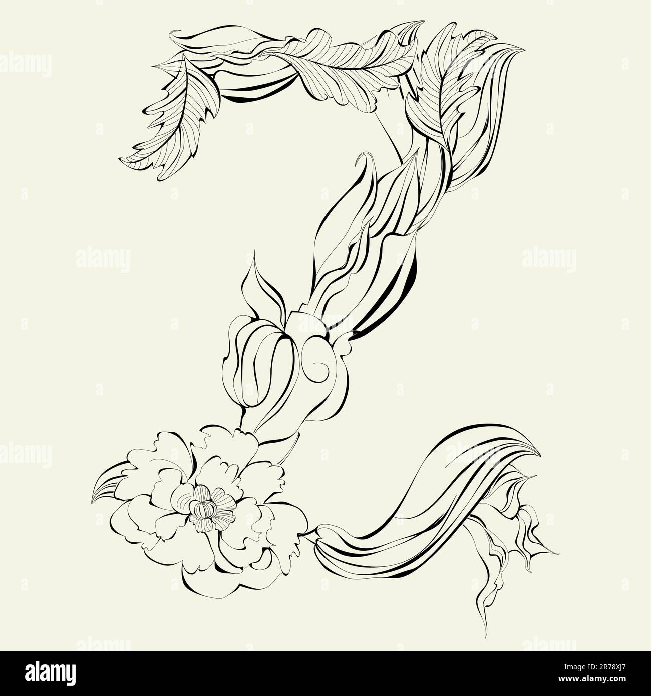 Decorative font, Letter Z Stock Vector Image & Art Alamy