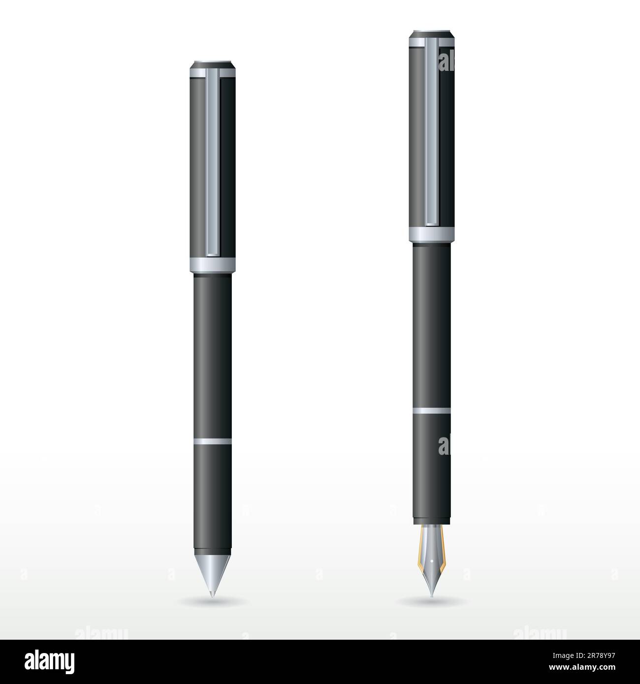 illustration of pen set on isolated background Stock Vector Image & Art ...