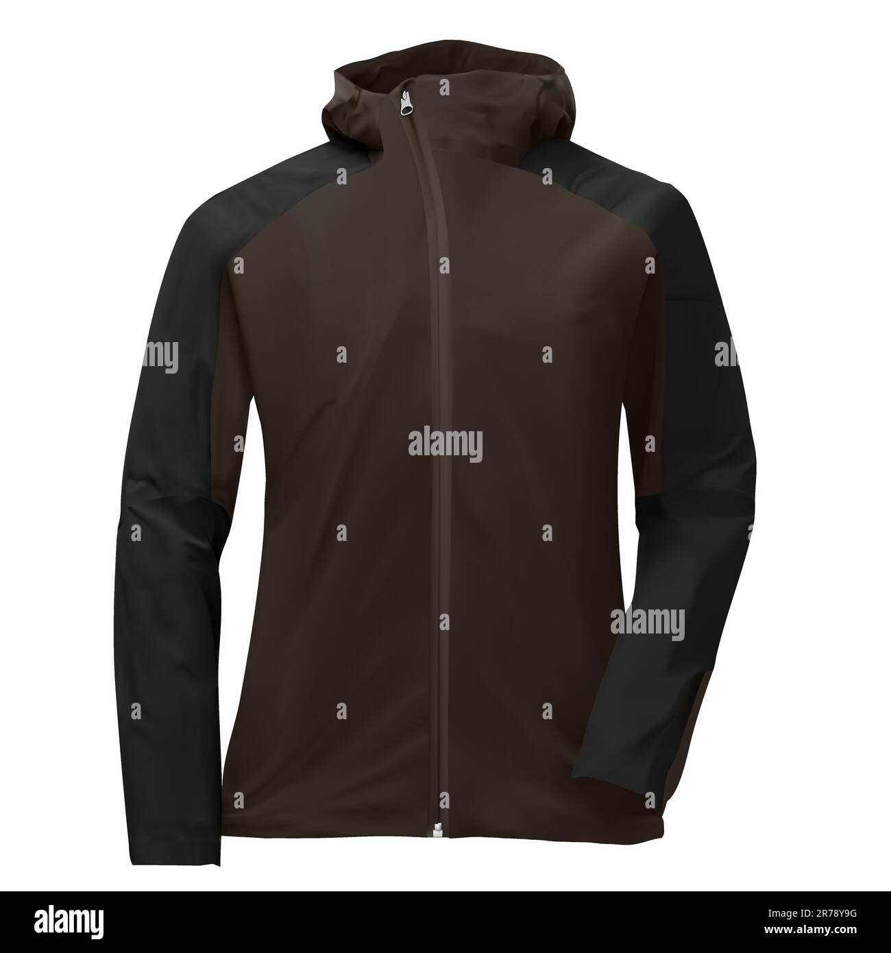 vector illustration of a gray jacket with a zipper Stock Vector Image