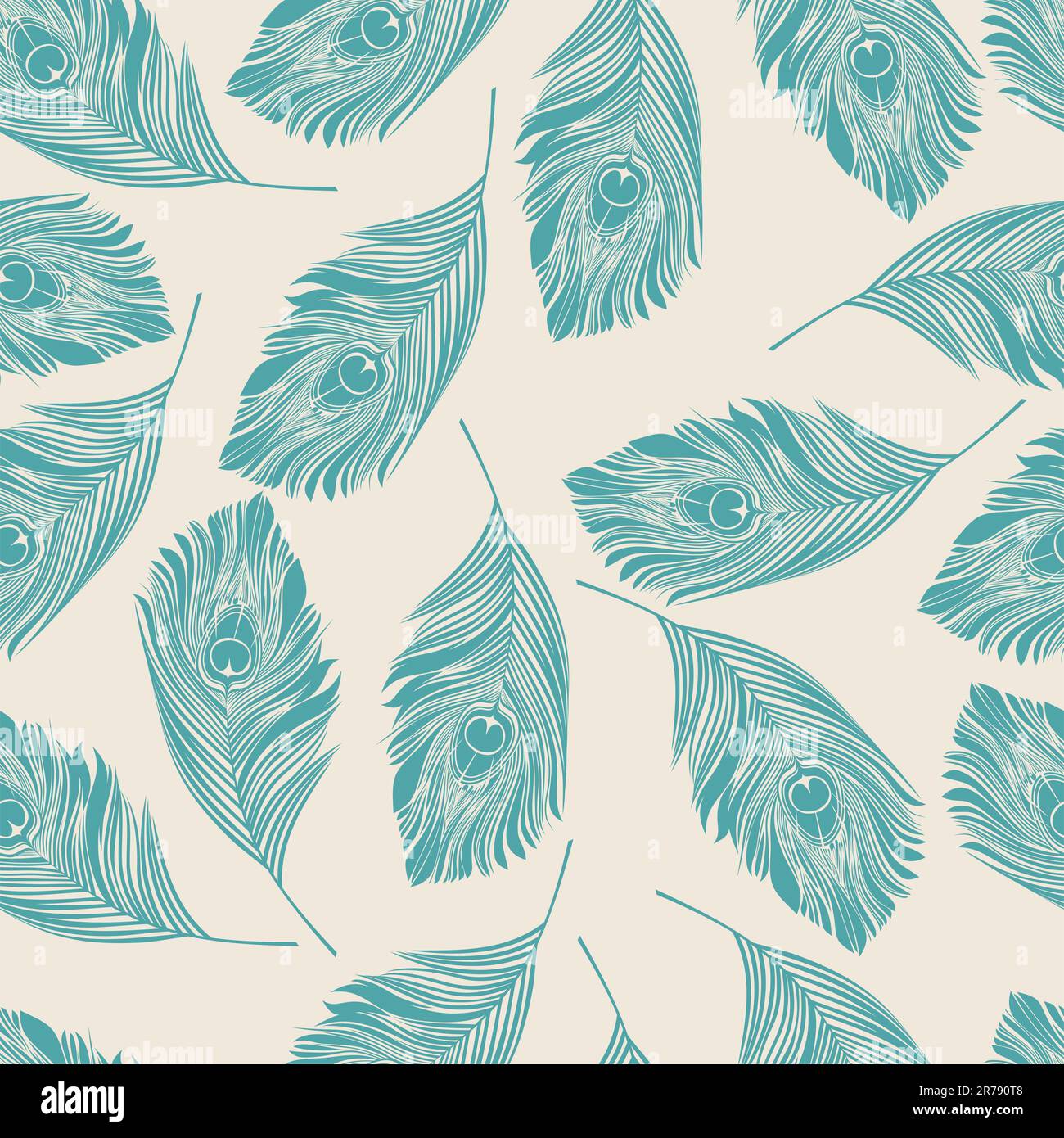 peacock feather pattern Stock Vector