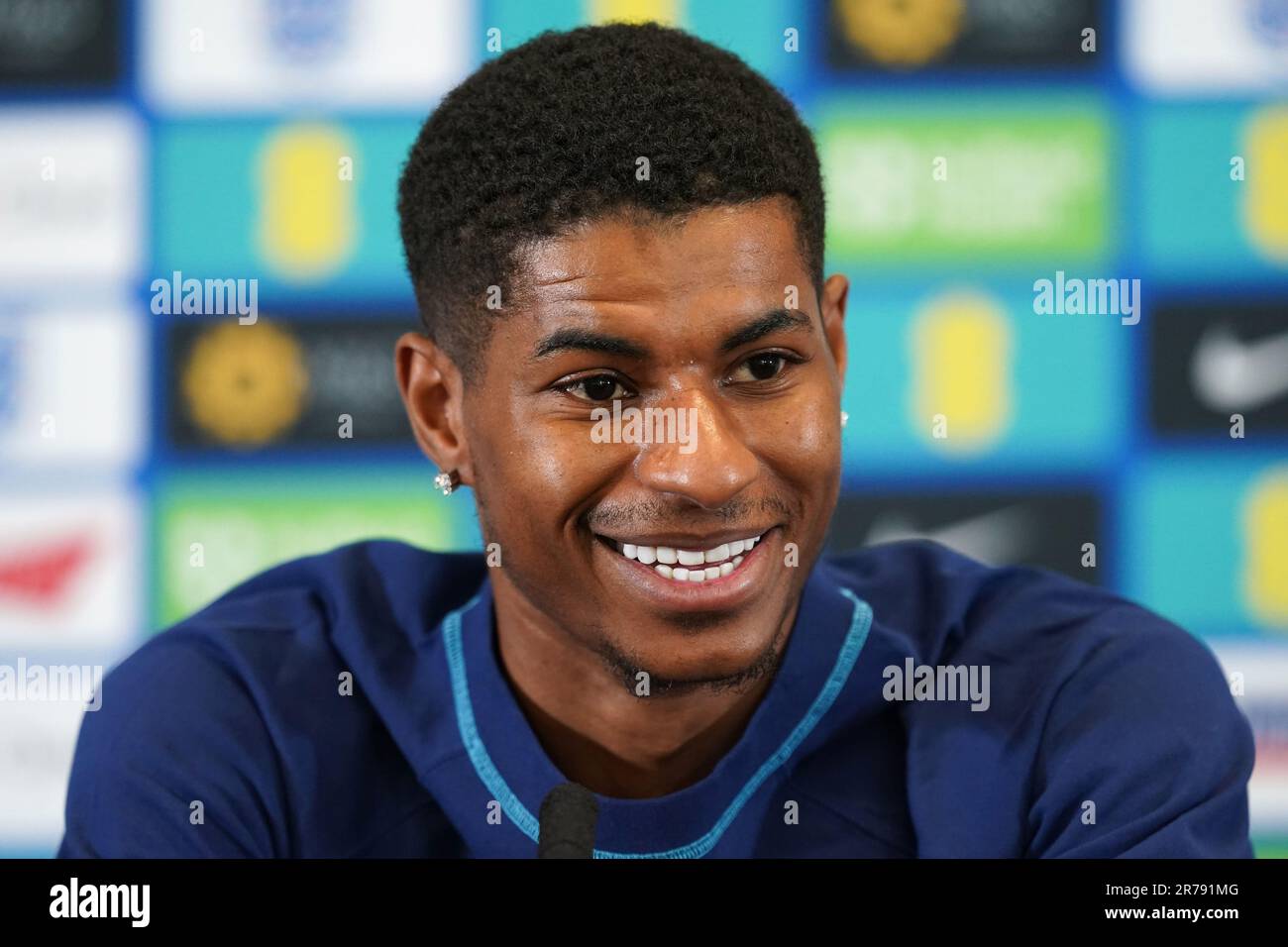 England's Marcus Rashford during the press conference at St. George's ...