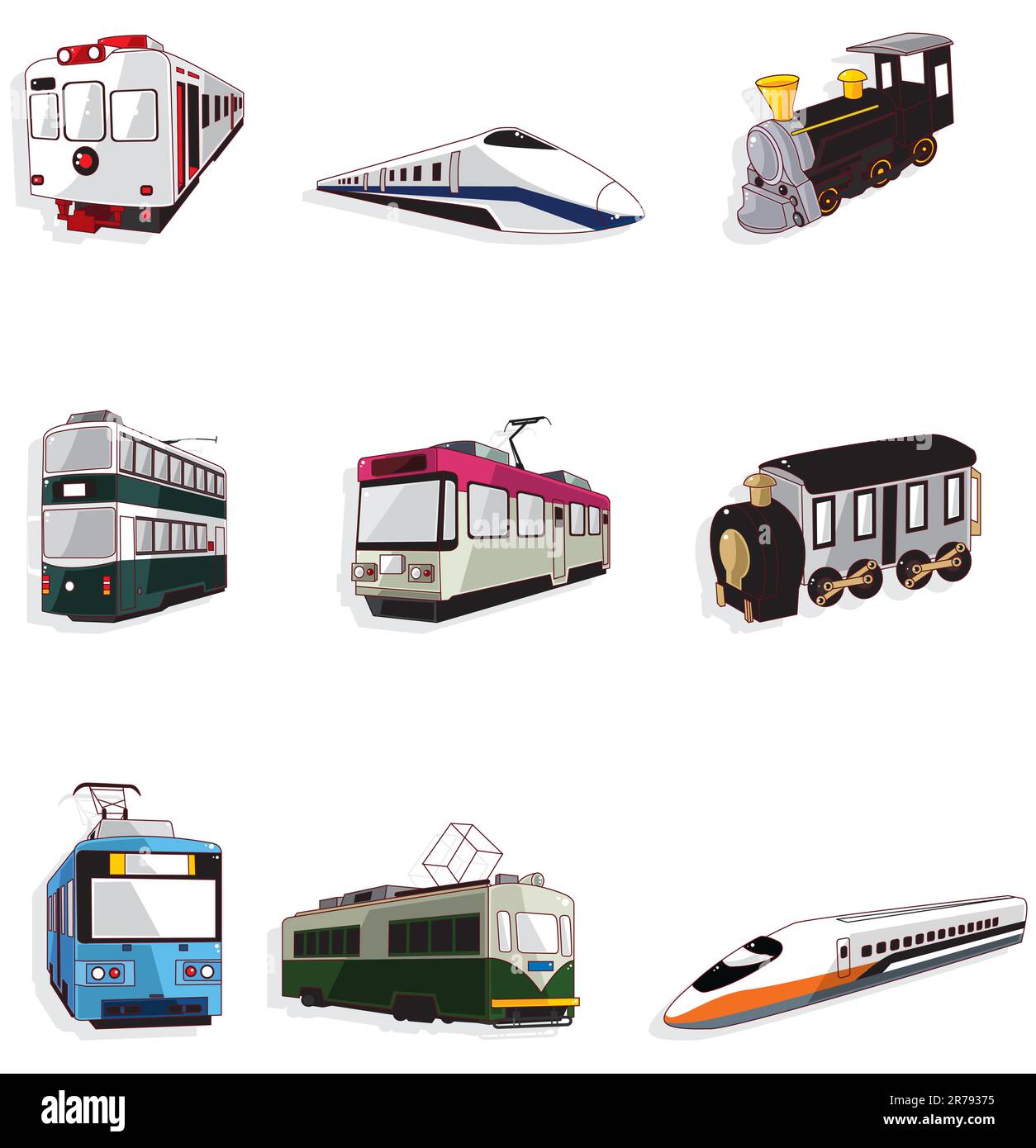cartoon trains
