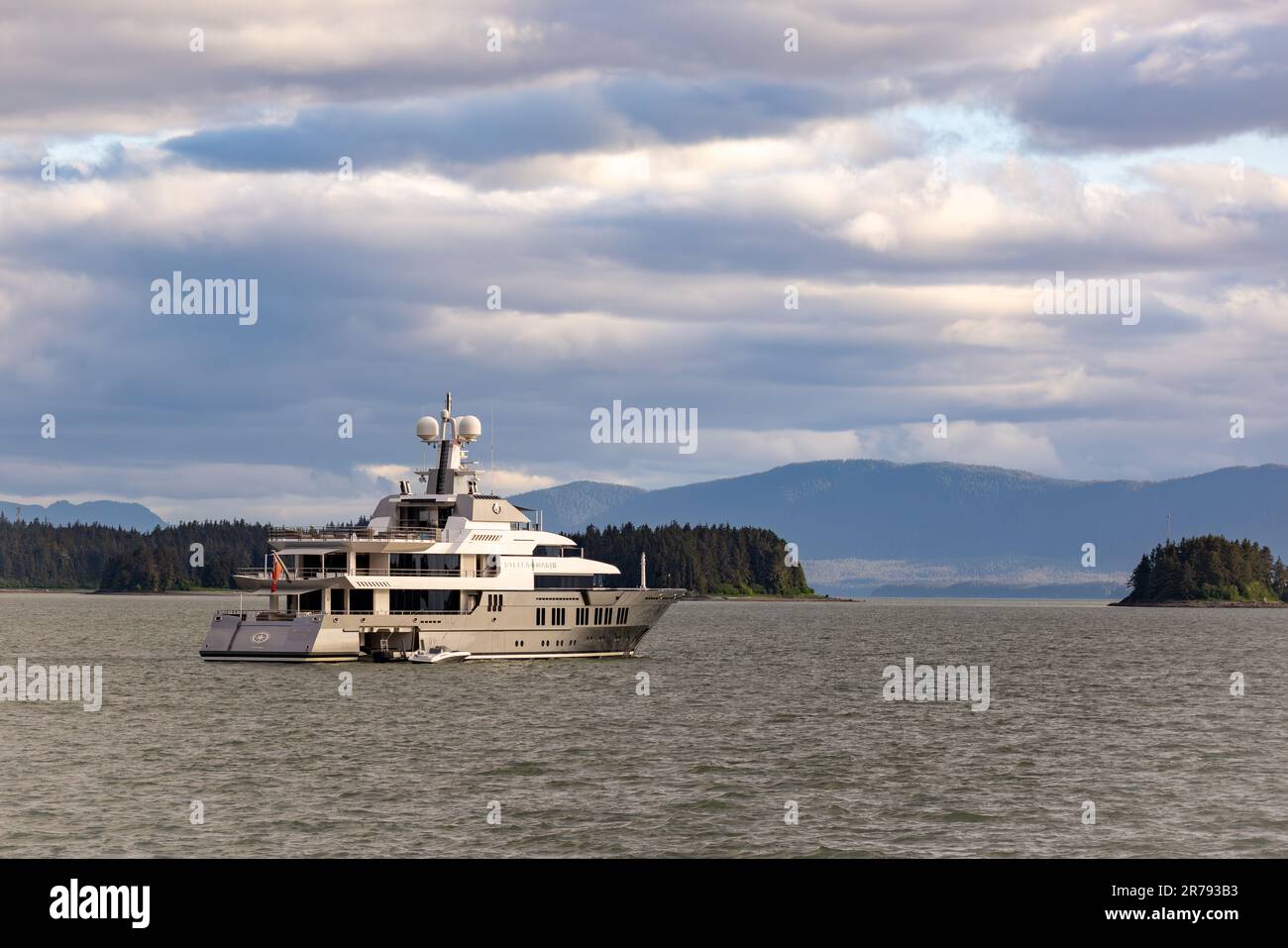 Super Yacht in Auke Bay, Juneau Alaska Stock Photo - Alamy