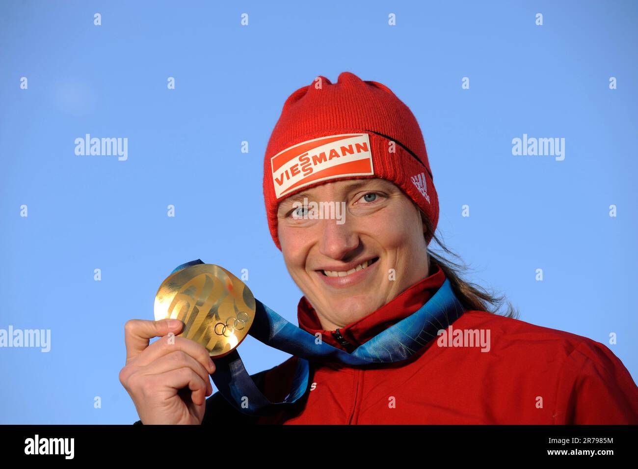 Tatjana Hüfner Rodel Olympiasiegerin / Privataufnahmen / Sommerfeature. Stock Photo