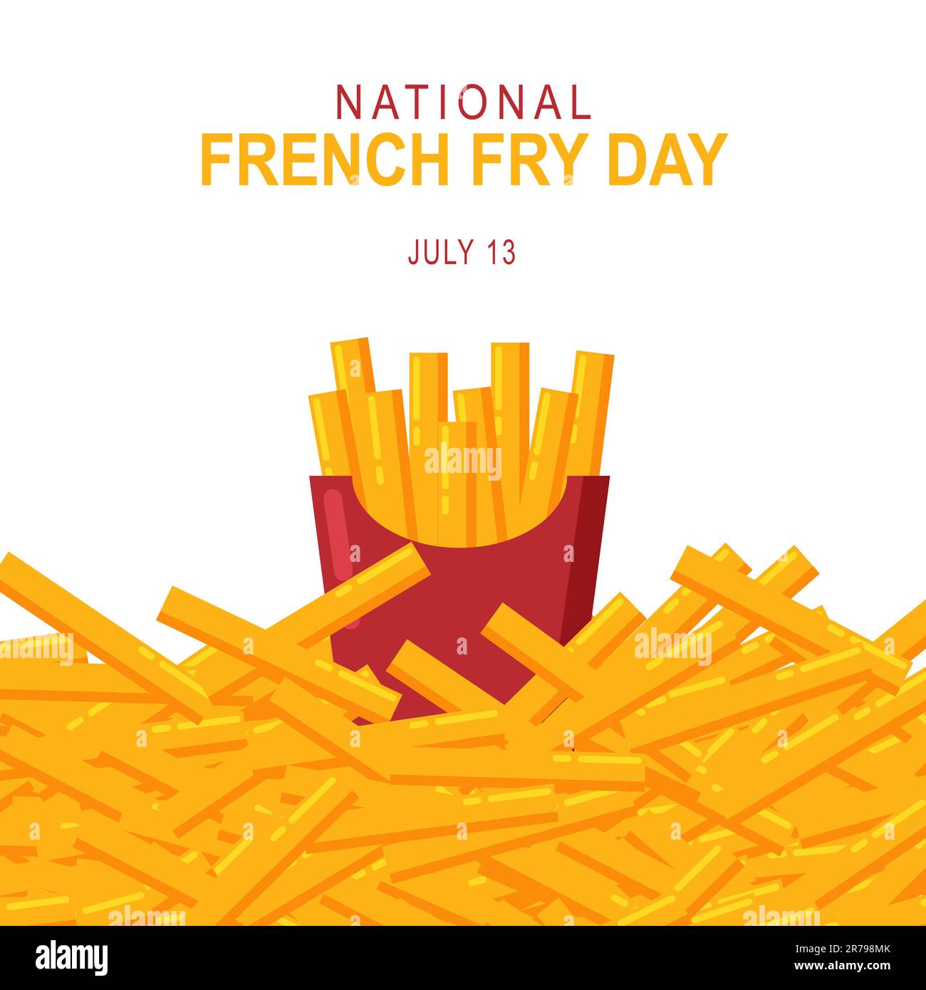 National French Fry Day background. Comfort Food Fast Food Vegetable