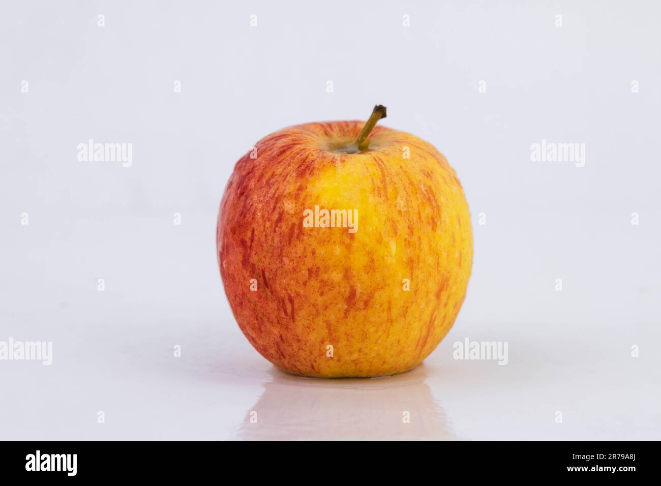 Fresh red apple isolated on white background. Stock Photo