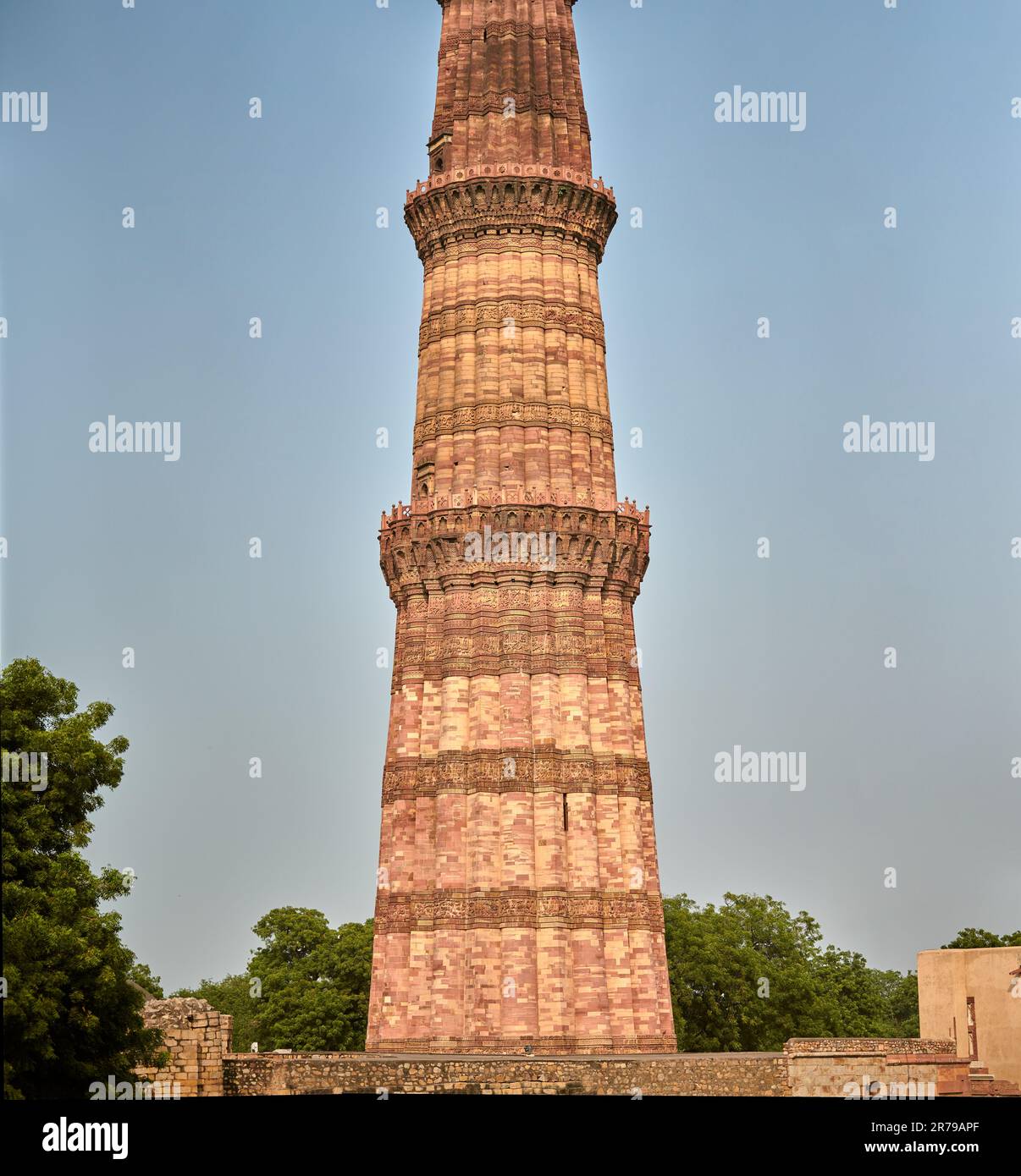 Qutb Minar minaret tower part Qutb complex in South Delhi, India, big ...