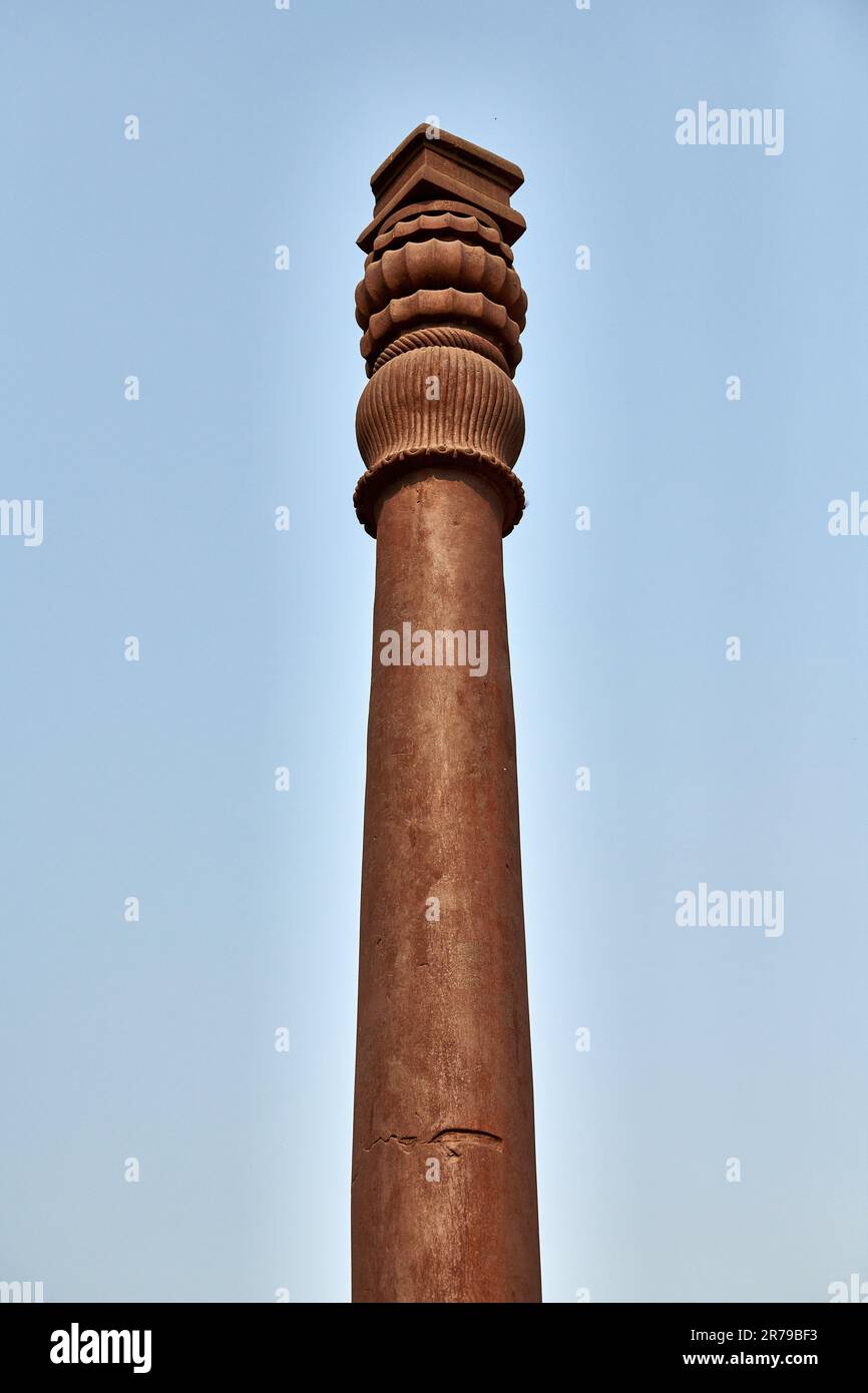Iron pillar of Delhi structure part Qutb complex in South Delhi, India