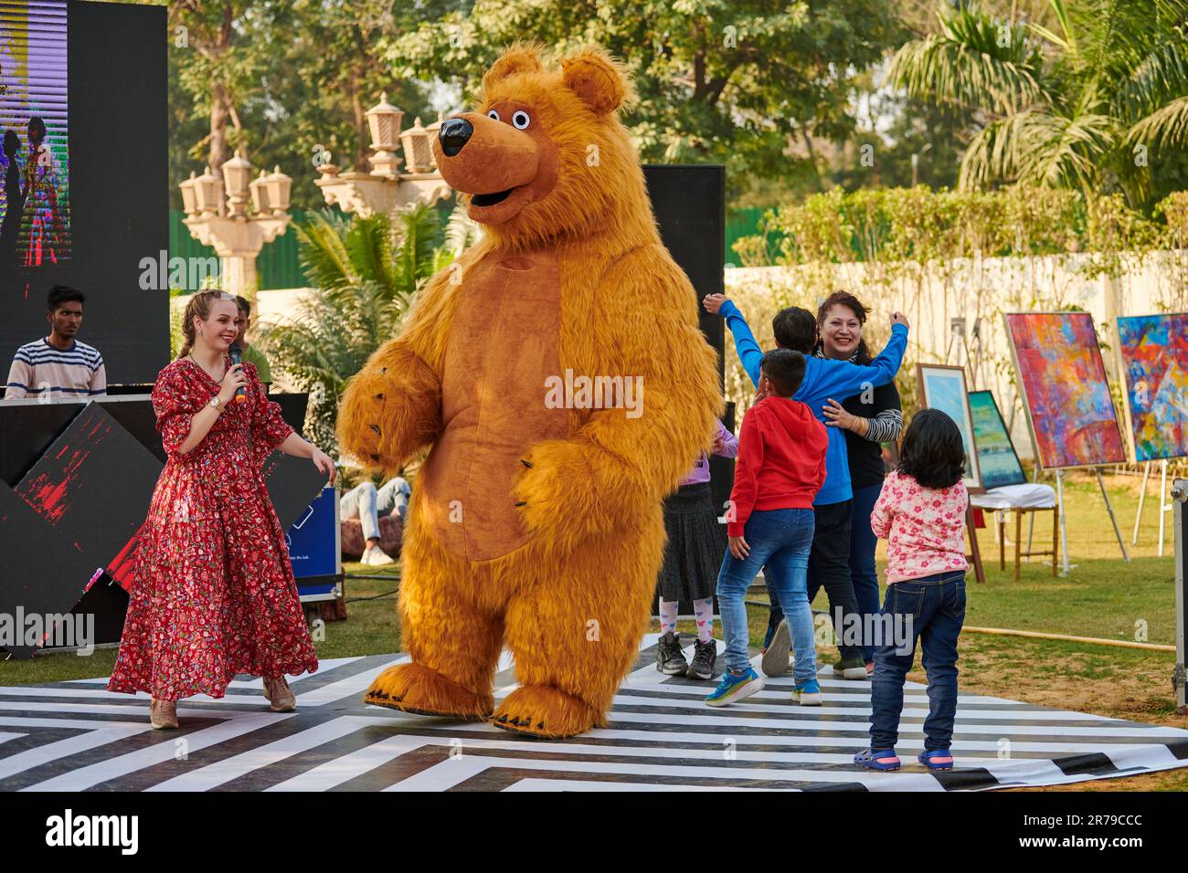 new-delhi-india-10-12-2022-children-outdoor-party-dancing-with