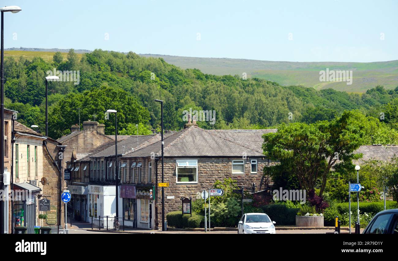 Littleborough, UK, 14th June, 2023. Road junction in centre of