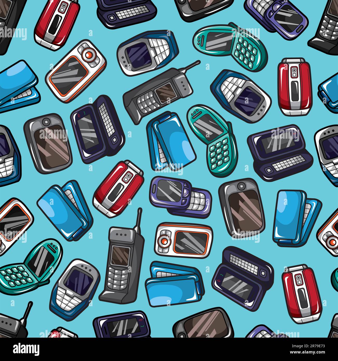 seamless mobile phone pattern Stock Vector