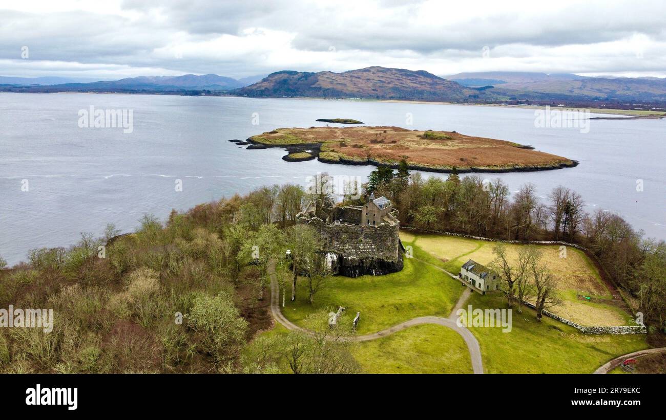 The stunning Dunstaffnage Castle in Oban, Scotland, one of the country