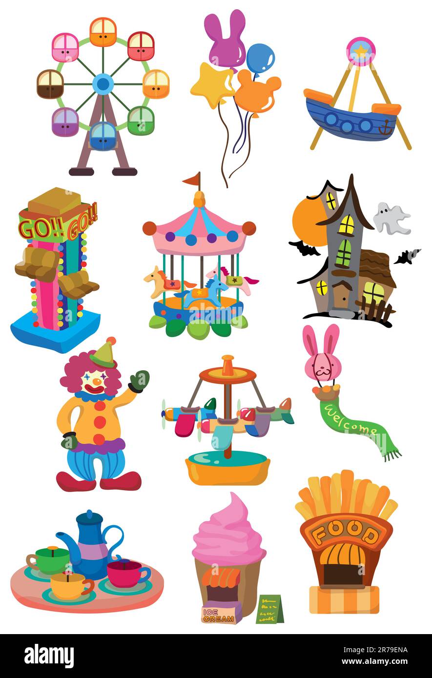 cartoon Playground icon Stock Vector