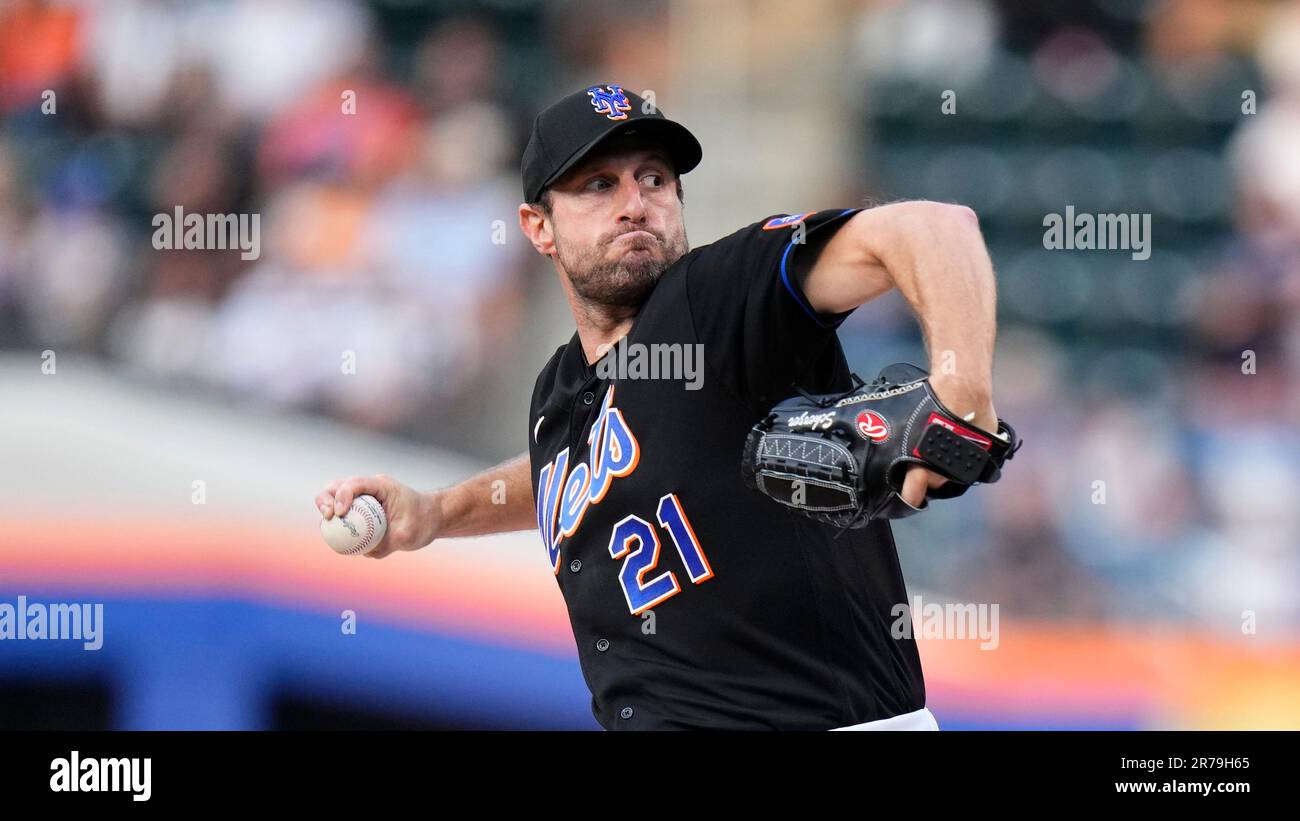 Max Scherzer of the New York Mets poses for a photo during the New