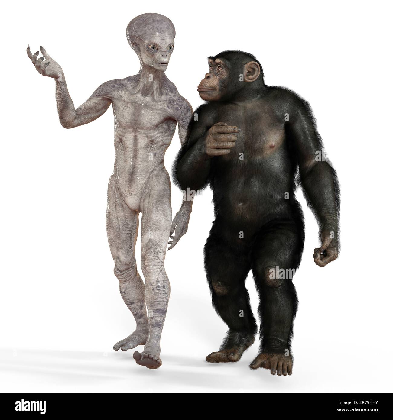 Humanoid Alien Macaco Chimpanzé Ilustração fotos, imagens de © katerynakon  #623908756